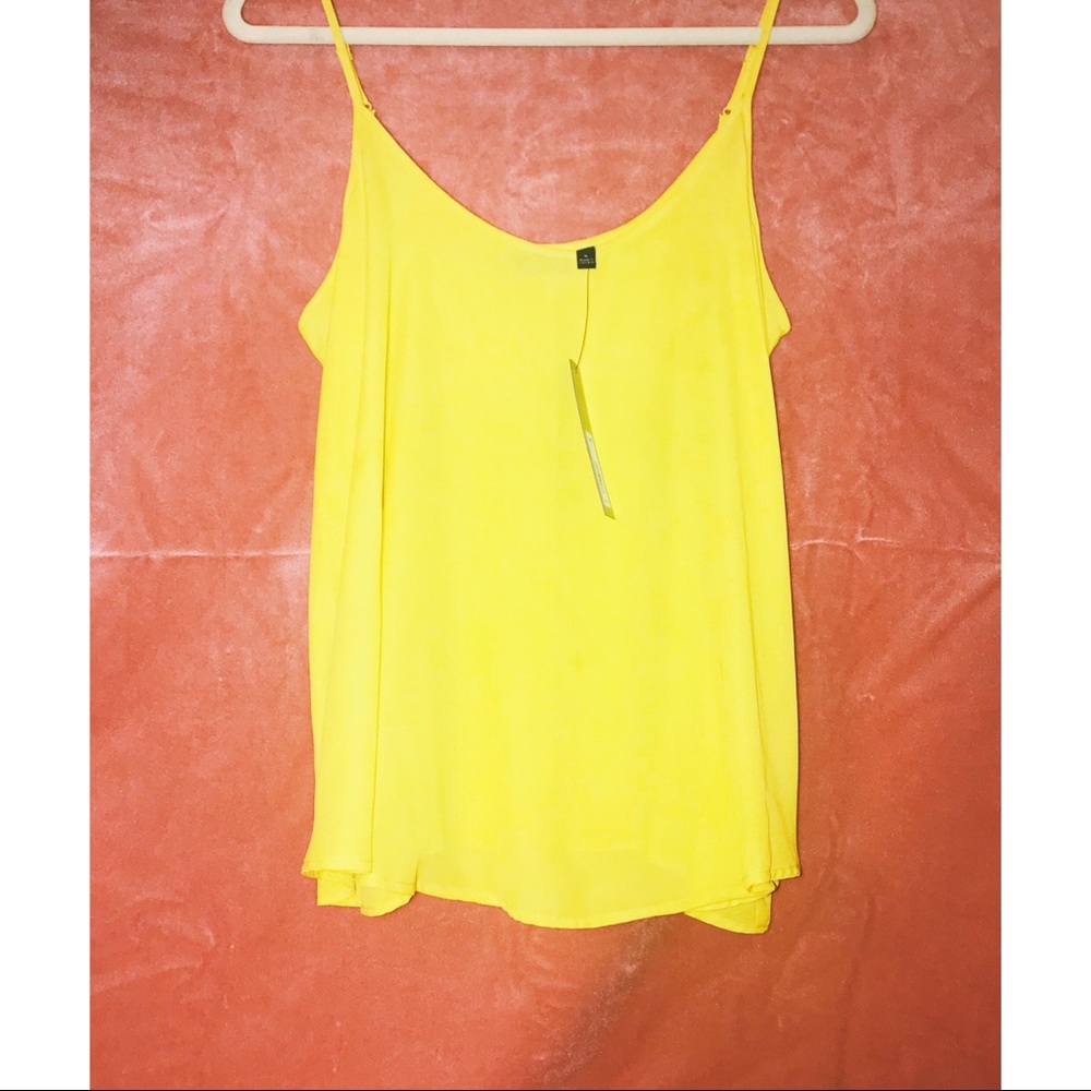 Woven Flounce Cami: Lemon